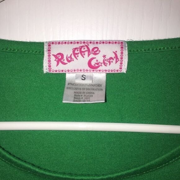 Ruffle girl outfit size 14 pants and top green - Picture 4 of 12
